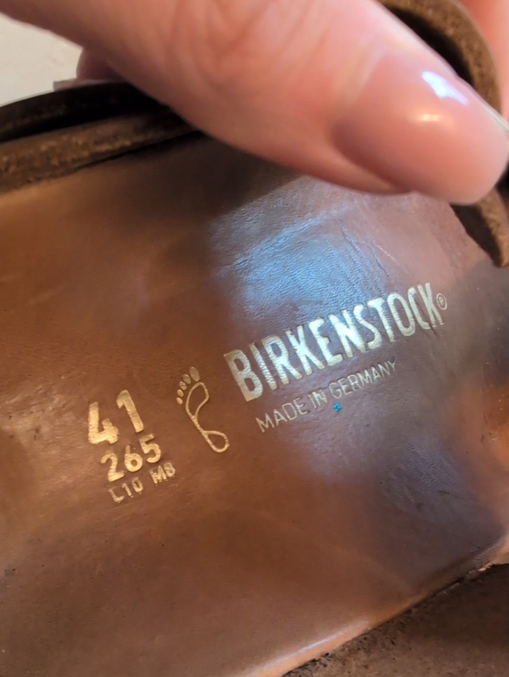 BIRKENSTOCK GIZAH LEATHER SANDALS SIZE 41 Gold BROWN - Picture 9 of 9